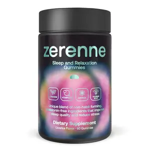 Zerenne Gummies For Sleep & Relaxation, Melatonin-Free Natural Sleep Aid, Natural Aid With Saffron, Valerian Root, B12, & Licorice Berry