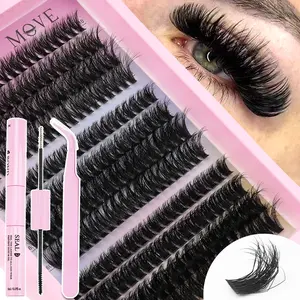 240 Clusters 50D+60D+80D Volume Eyelash Extensions， Mixed Length Cluster Eye Lashes，Natural Soft ，DIY Makeup Imitation Mink Material Natural Soft Thick Suitable，Daily Use, Re-Usable Lash Clusters, Eyelash Clusters, Individual Eyelashes, Lashes