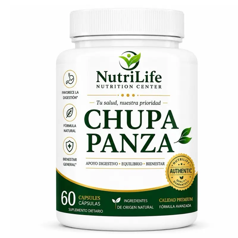 Chupa Panza Natural Intestinal Dietary Herbal Supplements - Daily Digestive Capsules with Natural Ingredients, Digestive Health Support, Constipation Control