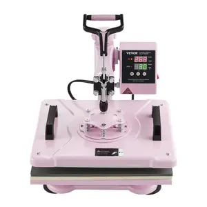 Spring new arrivals Heat Press Machine 12x15 in 8 in 1 with 30oz Tumbler Press T-Shirts Pink