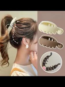Banana Clip Vertical Twist Hair Clips, Small Claw Clips for Girls, Wholesale Ponytail Holders, Youth Headwear Accessories, Wavy Claw