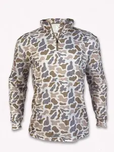Realtree Camo Zip Long Sleeve Hoodie | Tactical Outdoor Pullover | Hunting & Camping Gear