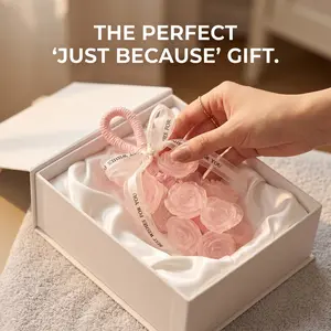 [Deals For You Days ]Aesthetic Crystal Rose Strawberry Soap String, Hanging Closet Air Freshener Aromatherapy, Moisturizing Glycerin Bar Soap Body Wash, Cute Gift Set，Handmade Hanging Rose Soap Hydrating Body Cleansing Floral Bath Decor