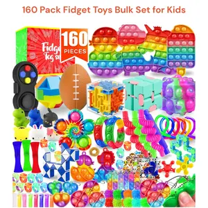 160 Pack Fidget Toys Bulk Set for Kids Sensory  Stress Relief Toys Classroom Prizes Party Favors Mother Gift Birthday Gift