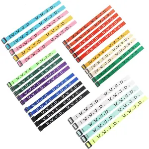 30 count W.W.J.D. Webbing Bracelets What Would  Do Woven Wristbands Religious Christian WWJD Bracelet for Fundraisers