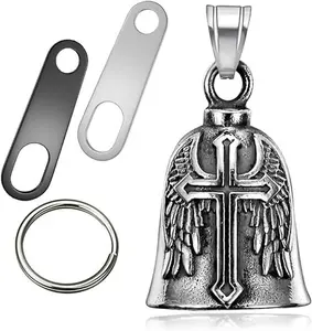 Guardian Angel Motorcycle Bell , Drive Safe Pendant for Men Women Riders, Lucky Charm for Moto Riding Safety, Universal Moto Bell for Harley/Dirt Bike/Cruiser, Protective Angel Charm Gift for Motorcycle Enthusiasts, Stylish Moto Safety Accessory