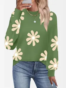 ZEAGOO  Sweaters for Women 2025 Pullover Turtleneck Long Sleeve Oversized Lantern Ribbed Knit Sweater Tops Womenswear Casual