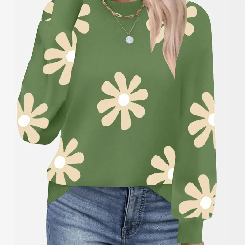 ZEAGOO Women's Oversized Soft Mock Neck Pullover Sweater - Ribbed Knit, Ribbed Cuff, Lantern Sleeves, Drop Shoulders, Loose Medium-Length Fit, Viscose Polyester Rayon Fabric, Casual Cute Top for Jeans