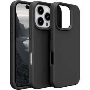Designed for iPhone  17 16 15 14 13 12 11 Pro Max plus Case,Premium Liquid Silicone  [Soft Anti-Scratch] Shockproof Slim Protective Phone Case for Men Women,Black