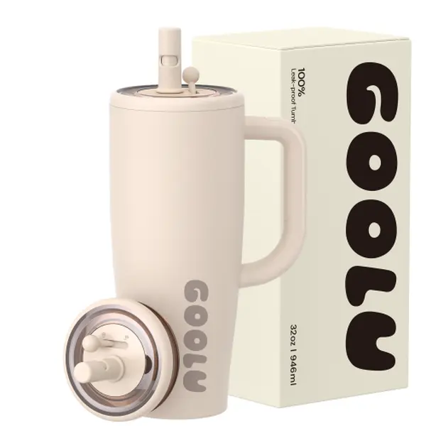 New dopamine ice cream cup, summer large capacity insulated cup, giant super powered car portable straw cup
