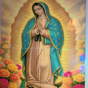 Sublimated Decorative Print 8x10 (x4) Custom Design Featuring Vibrant Characters in Dynamic Action Pose