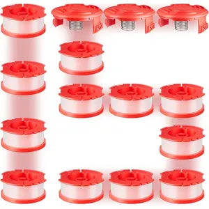 CMZST0653 String Trimmer Spool Compatible with Craftsman Weed Eater CMCST900, CMESTA900, CMESTE920, CMCST98020, 0.065'' Replacement Spool, CMZST120SC Trimmer Cap and Spring (12 Spools+3 Caps)