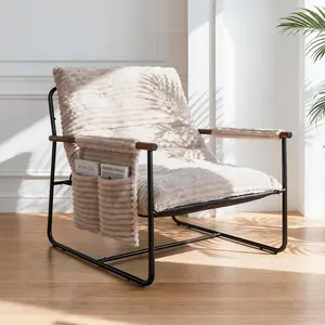 Comfy Accent Chair Cozy Reclining Sleeper  Recliner Arm Chairs for Living Room Modern Lounge Armchair with  Armrests Sturdy Upholstered Single Sofa for Bedroom  Office