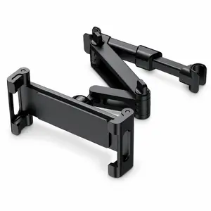Backseat Car Headrest Tablet Holder 360 Degree Rotating Mount for iPad Phone 5.3 to 12.9 Inch Adjustable Stable Easy Install