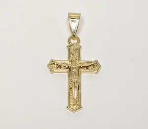 Plated Mini Dainty Cross Pendant