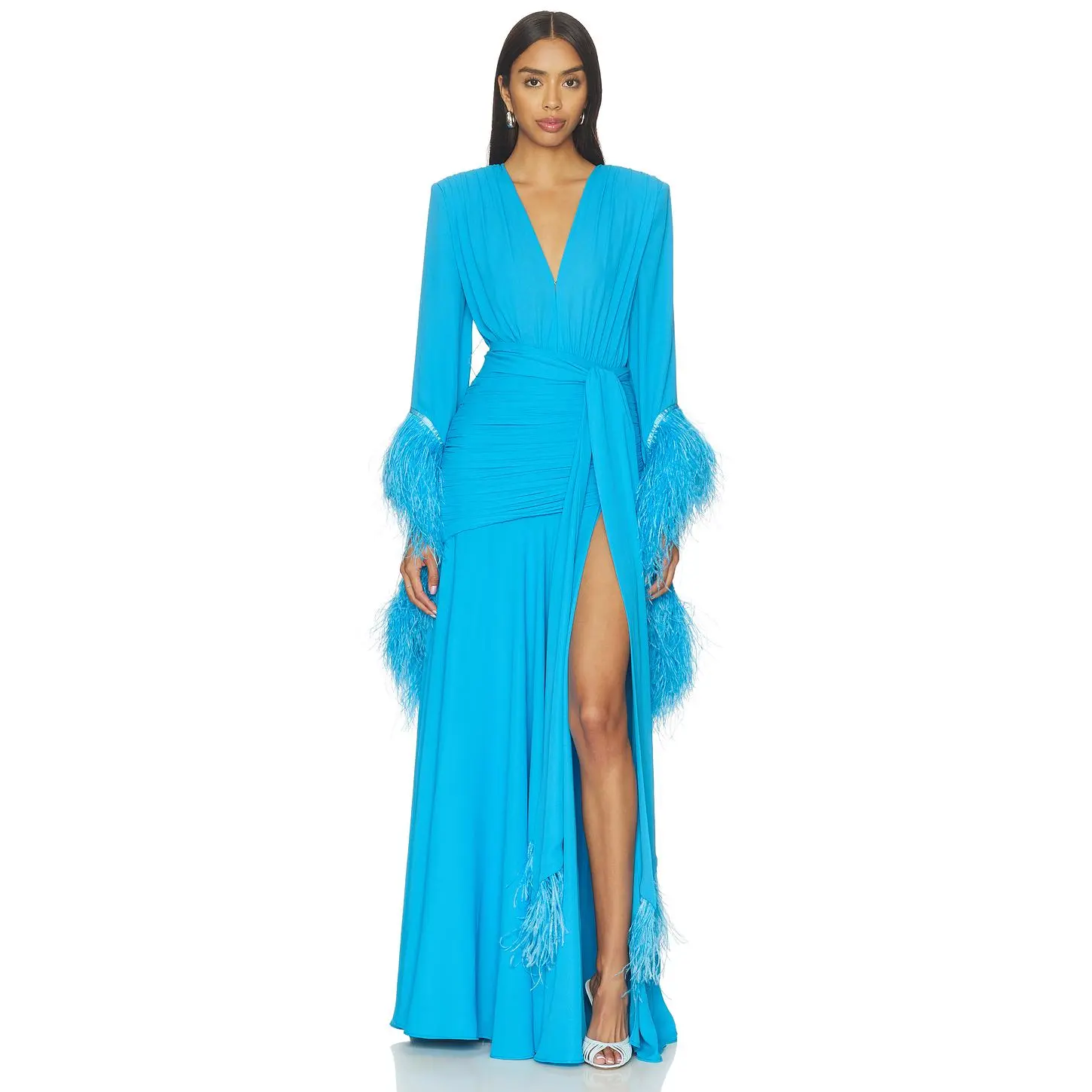 Bronx Banco Geisha Maxi Dress in Cerulean