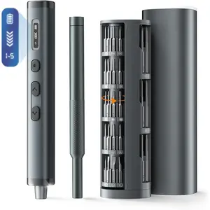 Electric Screwdriver with OLED Smart Display, 80 in 1 Mini Precision Screwdriver Set, 0.5N.m High Torque, Magnetic Storage Case, Rechargeable Cordless Repair Tool Kit for PC, PS5, Laptop, Camera