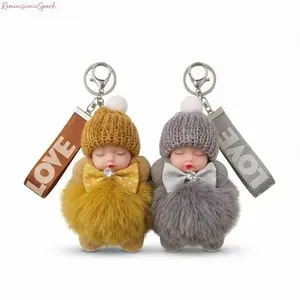 2-Pack Handmade Soft Plush Doll Keychains – Fuzzy, Soft Pompom, Trendy Cute Styles, Bag & Phone Charms Pendants, Plush Decor Accessories, Ideal Gift for Women (Premier League Fan Shop Sports & Outdoor Accessory), Fuzzy Keychain, Soft Pompom Keychain