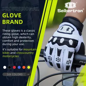 Seibertron Unisex BMX MX ATV MTB Racing Mountain Bike Bicycle Cycling Off-Road/Dirt Bike Gloves Road Racing Motorcycle Motocross Sports Gloves Touch Recognition Full Finger Glove Enduro Racing Anti-Vibration Bike Gloves Shock-Absorbing Cycling Gloves