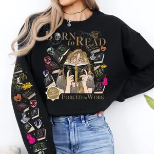 Born To Read Forced To Work Hunt The Villain T-Shirt, The Heathens Sweatshirt, Legacy Of Gods Hoodie, Dark Romance Merch, The Heathens Crewneck Sweater, Rina Kent Author Tee