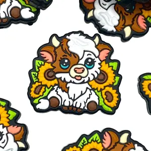 Peace, Love, Cows Silicone Focal Beads | Cow Sunflower Beading & Crafting
