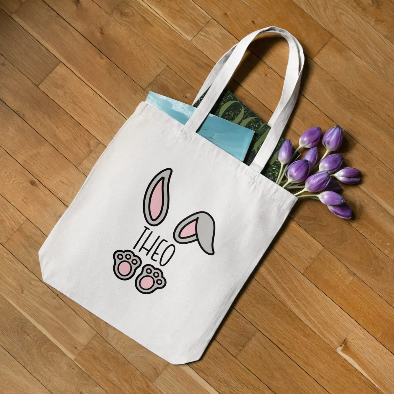 Easter Tote Bag - Easter Basket - Egg Hunt Bag