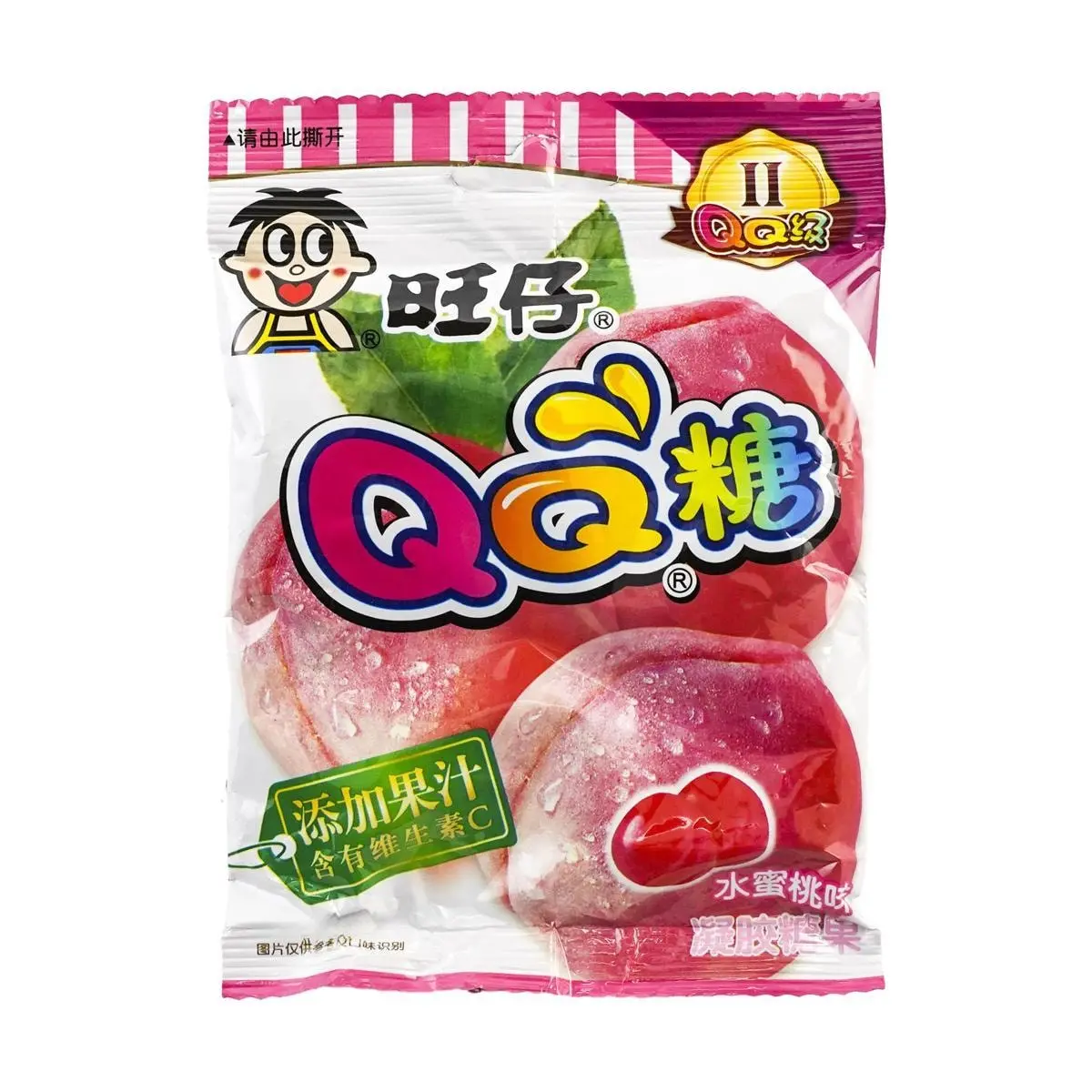 Want Want QQ Candy Peach Flavor - Taiwanese Gummy Snacks, 70g