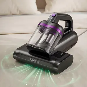 Lubluelu Bed Vacuum Cleaner for Mattresses and Sofas, 350W Handheld Vacuum with 12.5kPa Strong Suction, UV Light, Heated Air, Rolling Brush and Large Dust Cup for Bedding, Pillows, Couches and Plush Toys