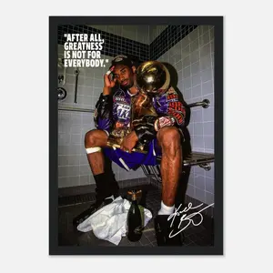 Kobe Bryant, Greatness Poster, Motivational Quote, Basketball Legend
