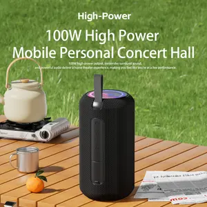 T67 Bluetooth Speaker High-Quality Wireless Ultra Long Battery Life Portable Anti-Drop Hanging Rope 360° Surround Sound Multifunctional Integrated Durable Audio