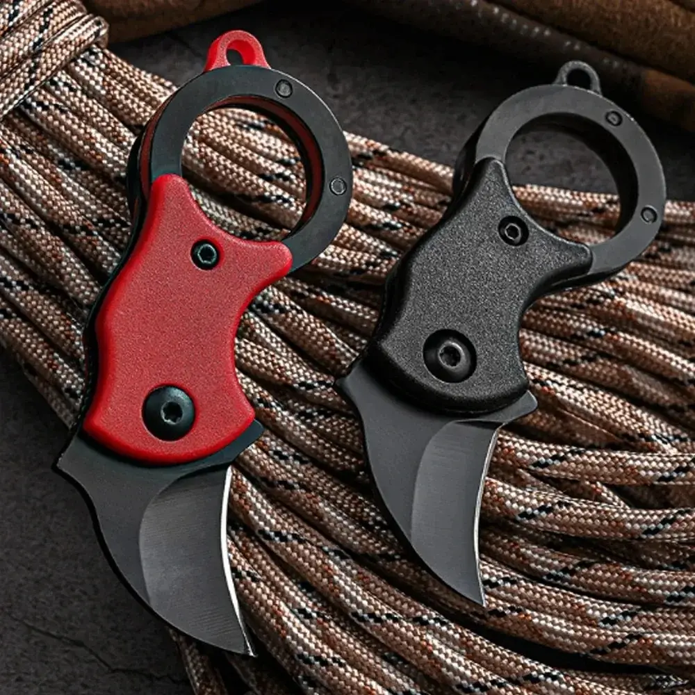 EDC NEW Mini Keychain Pocket Knife Stainless Steel Camping Small Mini Portable Knife Peeler Fixed Blade Multi EDC Tool with Chain Japanese Flush Cut F