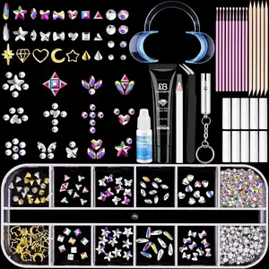 DAZZLEBRITE Tooth Gem Kit, Tooth Gems Kit for Teeth, Beginners Starter Crystals Teeth Gem Jewelry for Women Men, Bedazzling Gems Kits with Pickup Tools.