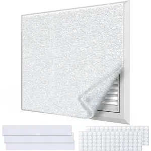 Air Vent Filters Kit 20x100 Inch Cut to Fit 60+ Filters High-Grade Electrostatic Filter Media with 48 Hooks for Home Floor, Ceiling, HVAC Furnace Vents & Grilles