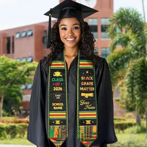Custom African Flag Graduation Sash 2026, African Graduation Sash, African Graduation Stole Class Of 2026, Black Grads Matter