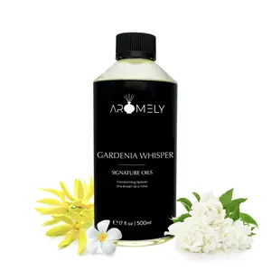 Aromely Gardenia Whisper Signature Oils Inspired by Mont-Blanc Resorts Floral Airy Soft Scent with Fragipani Gardenia Magnolia Ylang-ylang Green Leaves