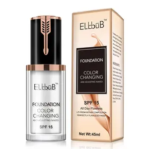 Long Lasting Liquid Foundation, Lightweight and Breathable Makeup Foundation, Color Changing Liquid Foundation, Suitable for All Skin Types, Cosmetic
