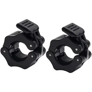 1 Inch Barbell Collars Clamps 2 Pack, Quick Release Locking Barbell Clips for 1"(25mm) Standard Weight Bars, Non-Slip Exercise Collars for Weightlifting, Fitness , Gym Workout
