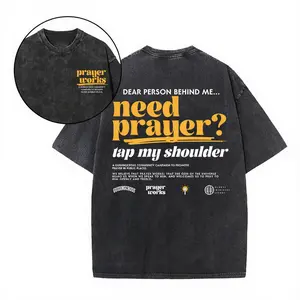 Need Prayer Tap My Shoulder Christian Washed T-Shirt