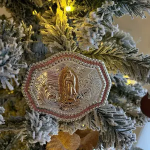 Girly Pink Buckles with Intricate Gold and Silver Engraving for Festive Decorations