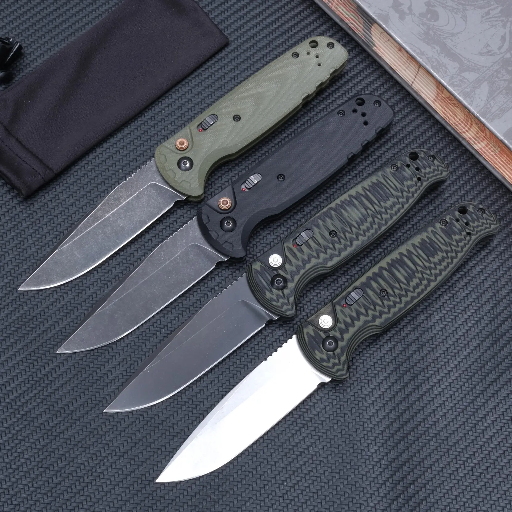 Outdoor folding knife, G10 handle, D2 high hardness corrosion-resistant steel, DC tool for driving, camping, fishing, the best gift.