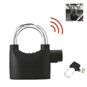 Alarm Hanging Lock, 110db Outdoor Stainless Steel Door Alarm Lock, Includes 3 Keys, High Security for Garage Fence Storage Units