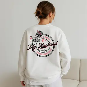 “I Love My Husband But Sometimes I Wanna Square Up” Skeleton Wife Graphic Pullover Shirt