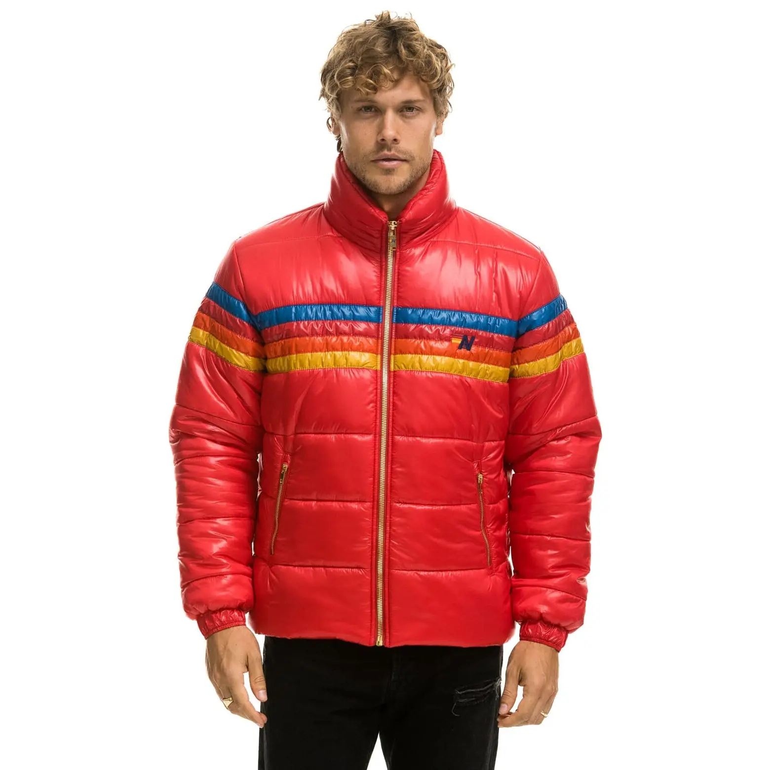 4 STRIPE LUXE TRAVELER JACKET - GLOSSY CHERRY