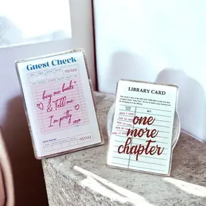 Aesthetic Book Lover Grip | Funny Romantic Quote Magsafe Holder | Guest Check & Library Card Design | Cute Literary Gift Idea