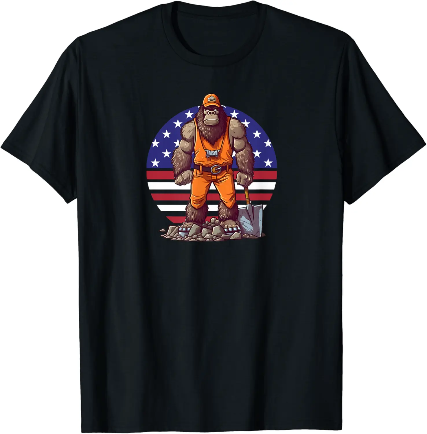 Hairy Monster Miner Design 4th Of July Coal Miner T-Shirt - Janessaho Shop 78B0C5K3HKG1