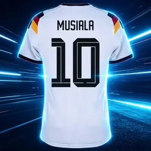 2026 AwayHome  Sleeve Soccer Jersey White Musiala No.10Short-Sleeve Soccer JerseyShort-Breathable