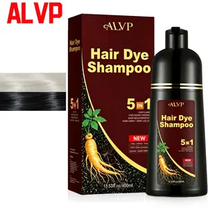 ALVP 2026 Shampoo 5 In 1 Herbal Wine RedColorShampoo For Women & Men Covers 100% GraysLongLasting Nourishes Scalp Ginseng Haircare