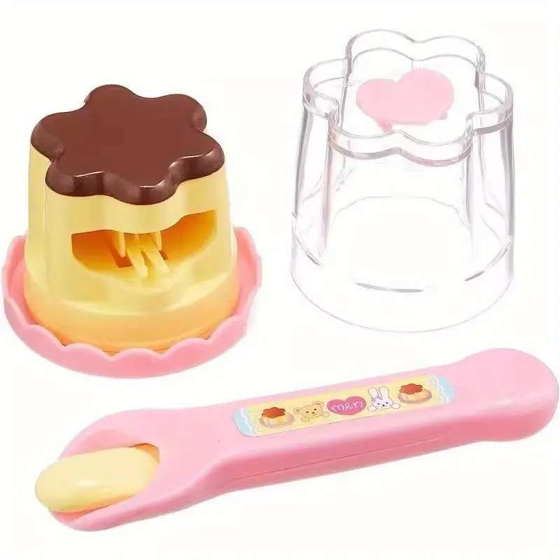 2 sets of pudding feeding toys, jelly strawberry pudding set, Miro children's pretend play toys, holiday gifts, Christmas and Halloween presents Vibrant Stress Relief Tool