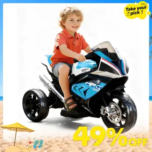 [Summer Vibes] Phivilla Home 12V Kids Electric Motorcycle BMW Authorized, Ride on Toy for Toddlers, Battery Powered, 3-Wheel Stable, Horn, Music & LED Lights, Birthday