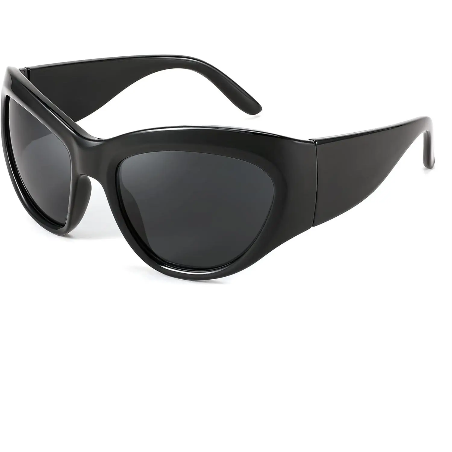 EyeconicFinds Trendy Y2k Sunglasses Women Men Oversized Shield Sunglasses Fashion Wrap Around Futuristic Glasses B2359